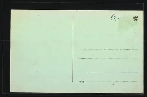 AK Lübeck, Rathaus, in der Kriegsstube