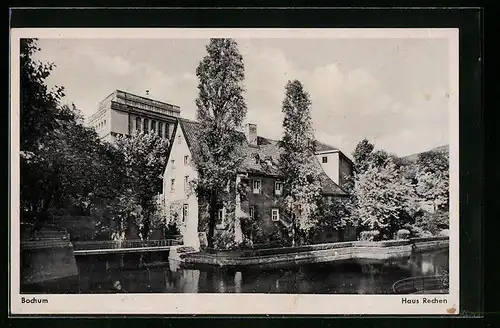 AK Bochum, das Haus Rechen am Ufer