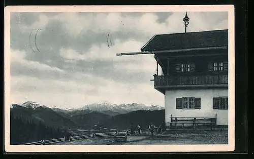 AK Bad Tölz, Gebirgspanorama vom Blomberghaus aus