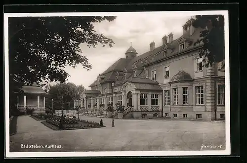 AK Bad Steben, auf dem Vorplatz zum Kurhaus