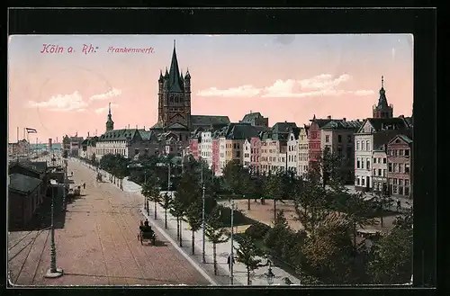 AK Köln a. Rhein, Parkanlagen an der Frankenwerft