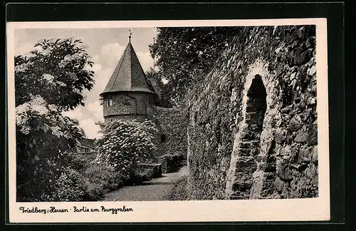 AK Friedberg i. Hessen, Partie am Burggraben