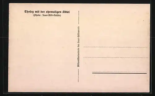 AK Tholey, Blick auf die ehemalige Abtei und die Wohnhäuser dahinter