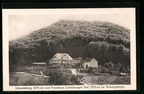 AK Löwenburg im Siebengebirge, Blick auf das Forsthaus Löwenburger Hof