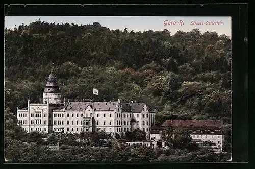 AK Gera-R., Blick auf Schloss Osterstein