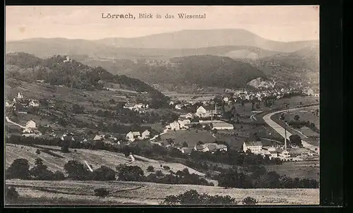 AK Lörrach, Blick in das Wiesental