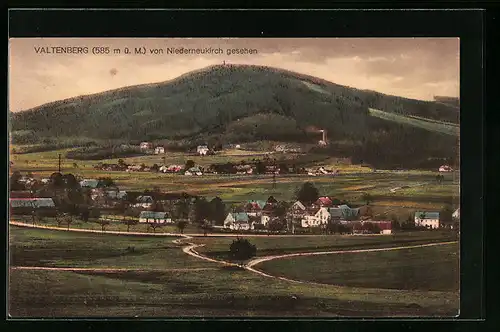 AK Niederneukirch, Panoramaansicht mit Blick zum Valtenberg