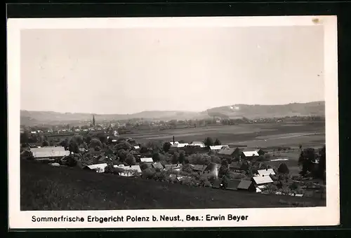 AK Polenz b. Neust., Generalansicht mit Sommerfrische Erbgericht
