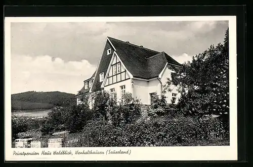 AK Wenholthausen im Sauerland, vor der Privatpension Haus Waldblick