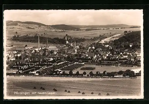 AK Münsingen, Generalansicht mit dem neuen Lager