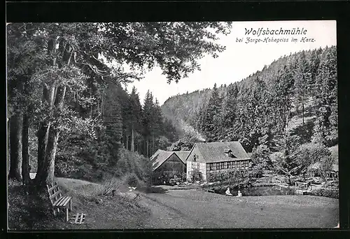 AK Zorge-Hohegeiss im Harz, an der Wolfsbachmühle