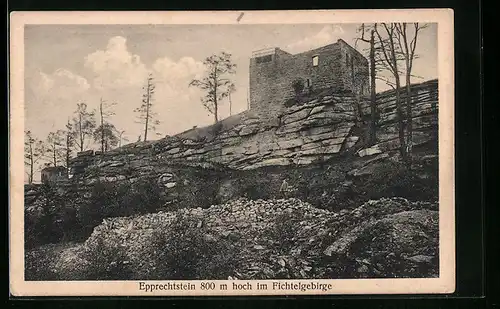 AK Kirchenlamitz im Fichtelgebirge, an der Burgruine Epprechtstein