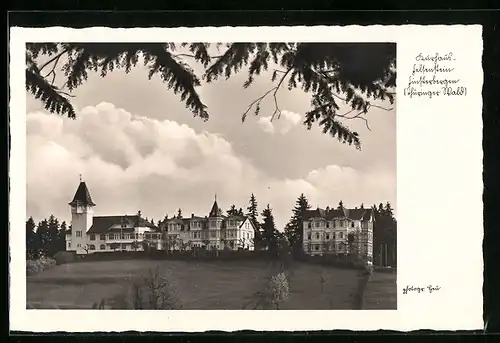 AK Finsterbergen, Blick auf das Kurhaus Felsenstein
