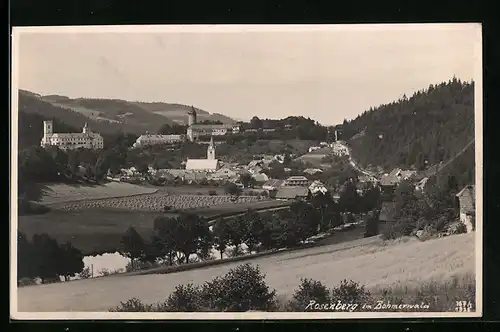 AK Rosenberg im Böhmerwald, Ortstotale mit dem Schloss