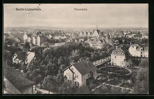 AK Berlin-Lichterfelde, Panorama aus der Vogelschau