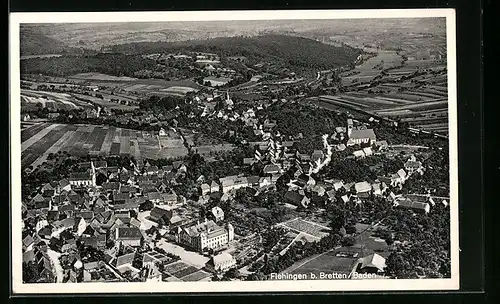 AK Flehingen b. Bretten, Ortsansicht aus der Vogelschau