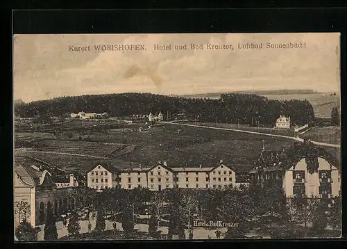 AK Wörishofen, Hotel und Bad Kreuzer, Luftbad Sonnenbüchl