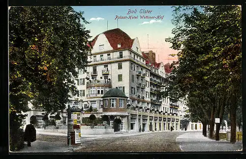 AK Bad Elster, das Palast-Hotel Wettiner Hof