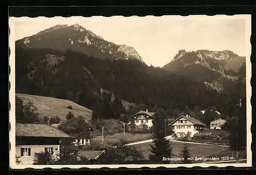 AK Birkenstein, an den Wohnhäusern mit Blick zum Breitenstein