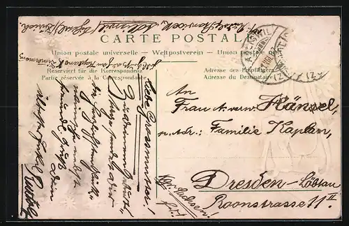 AK Zürich, Uferpartie, Rucksack und Wanderstock, Passepartout