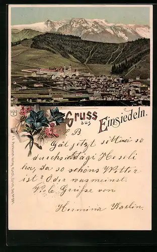 Lithographie Einsiedeln, Teilansicht