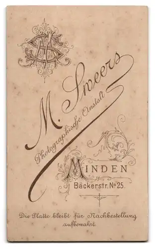 Fotografie M. Sweers, Minden, Bäckerstrasse 25, Junger uniformierter Soldat des IR 10