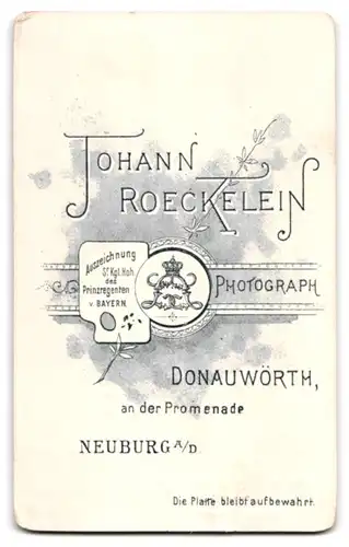 Fotografie Joh. Röckelein, Donauwörth, an der Promenade, Junger Soldat in Uniform
