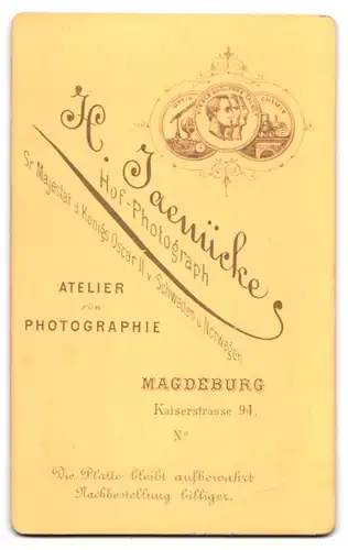 Fotografie H. Jaenücke, Magdeburg, Kaiserstrasse 94, Gutbürgerlicher Herr mit Bart