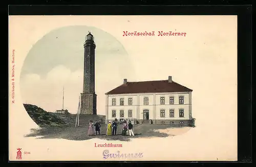 AK Norderney, Nordseebad, Leuchtturm