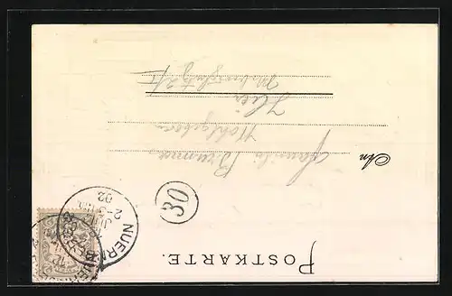 Passepartout-Lithographie Nürnberg, Kaiserstallung, Wappen