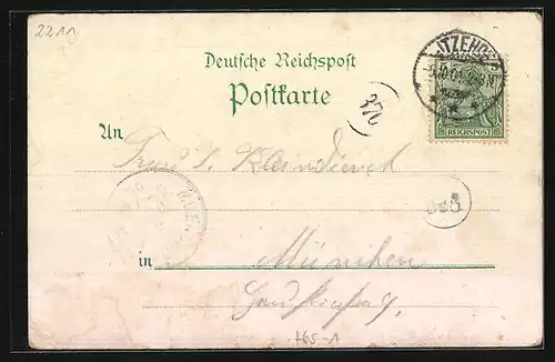 Lithographie Lockstedter-Lager, Gravelotte-Strasse mit Kommandantur-Kantine, Bahnhof, Waldersee-Stein