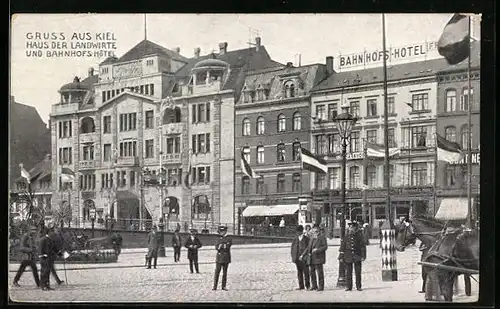 AK Kiel, Haus der Landwirte und Bahnhofs-Hotel