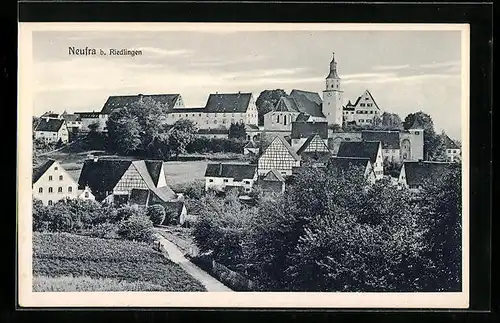 AK Neufra b. Riedlingen, Ortsansicht aus der Vogelschau