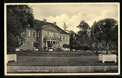 AK Oranienbaum /Anhalt, Blick auf Schloss