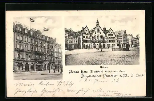 AK Frankfurt a. M., Grand Hotel National