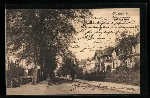 AK Oldenburg, Blick auf Ofenerstrasse