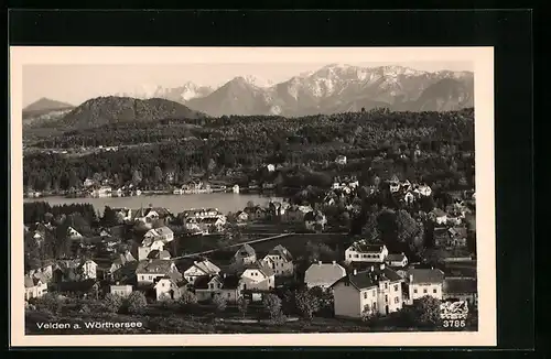 AK Velden am Wörthersee, Totalansicht der Gemeinde