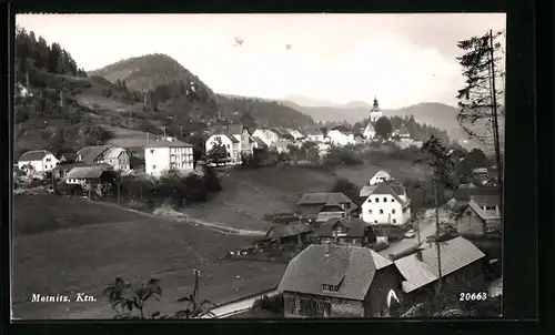 AK Metnitz, Totalansicht der Gemeinde mit Kirche