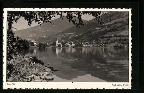 AK Feld am See, Gesamtansicht mit Kirche