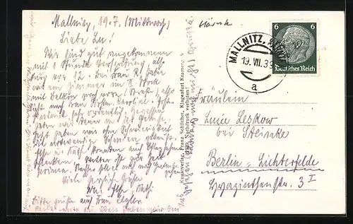 AK Mallnitz, Ortsansicht mit Geiselkopf