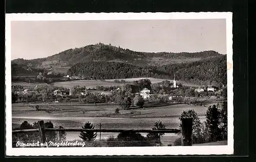 AK Ottmanach, Gesamtansicht mit Magdalensberg