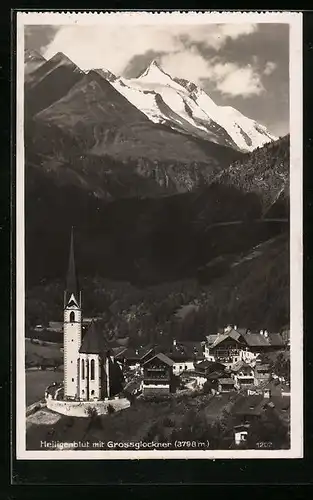 AK Heiligenblut, Teilansicht mit Grossglockner