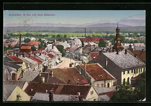 AK Amstetten, Teilansicht mit dem Oetscher