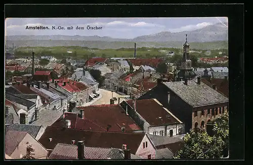 AK Amstetten, Teilansicht mit dem Ötscher