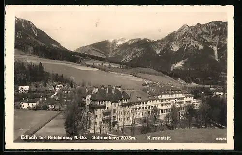 AK Edlach bei Reichenau, Kuranstalt am Schneeberg