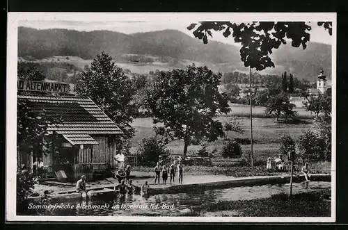 AK Altenmarkt im Ispertale /Nd., Bad mit Kindern