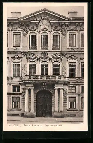 AK München, Palais Preysing, Prannerstrasse