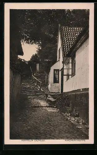 AK Kappeln /Schlei, Ansicht Kirchentreppe