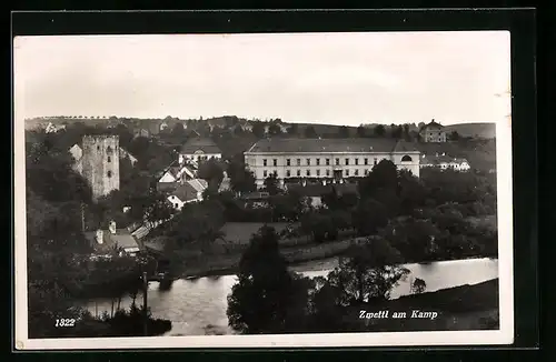 AK Zwettl am Kamp, Teilansicht mit Wehrturm