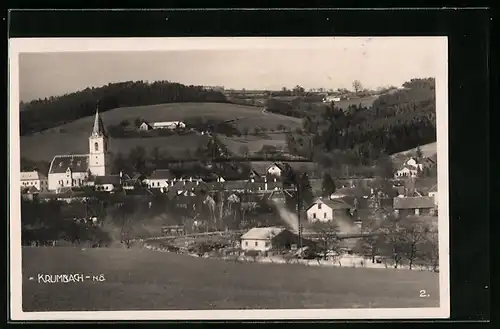 AK Krumbach, Teilansicht mit Kirche